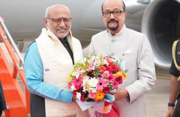 Vice President Shri C. P. Radhakrishnan arrived at the Swami Vivekananda International Airport, Raipur on 02.09.2026. Governor of Chhattisgarh, Deputy Chief Minister of Chhattisgarh and other dignitaries welcomed the Vice President at the airport.