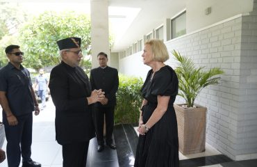 Vice President Shri C. P. Radhakrishnan visited the Royal Norwegian Embassy in New Delhi on 01.09.2026 and expressed his condolences on the passing away of His Majesty King Harald V of Norway