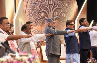 The Vice-President led the students and those present in taking a ‘No to Drugs’ pledge at the Golden Jubilee celebrations of Geetanagar College in Guwahati on 06.09.2026.