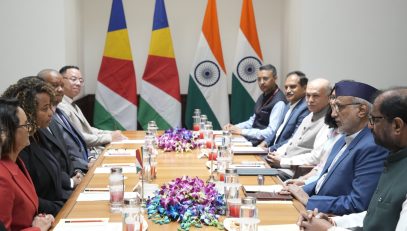 Vice President Shri C. P. Radhakrishnan welcomed the Parliamentary Delegation from Seychelles headed by H.E. Azarel Ernesta, Speaker of the National Assembly of Seychelles at Parliament House on 03.09.2026