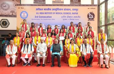 Vice President Shri C. P. Radhakrishnan graced the 3rd Convocation of AIIMS Raipur on 02.09.2026