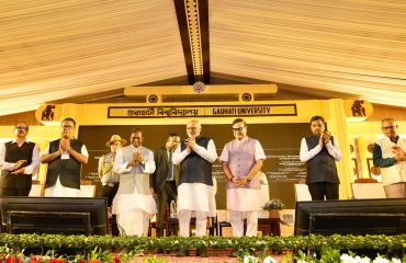 Vice-President Shri C. P. Radhakrishnan laid the foundation stone for ₹110 crore infrastructure development projects at Gauhati University on 07.09.2026