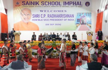 Vice President Shri C. P. Radhakrishnan visited Sainik School, Imphal on 08.09.2026