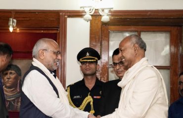 Vice President Shri C. P. Radhakrishnan was accorded a guard of honour along with a traditional welcome upon his arrival at Lok Bhavan, Meghalaya on 07.09.2026