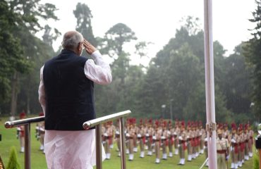 Vice President Shri C. P. Radhakrishnan was accorded a guard of honour along with a traditional welcome upon his arrival at Lok Bhavan, Meghalaya on 07.09.2026