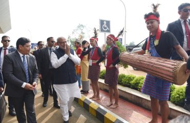 Vice-President Shri C. P. Radhakrishnan arrived at Umroi Airport, Shillong, Meghalaya on 07.09.2026
