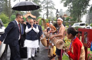 Vice President Shri C. P. Radhakrishnan was accorded a guard of honour along with a traditional welcome upon his arrival at Lok Bhavan, Meghalaya on 07.09.2026