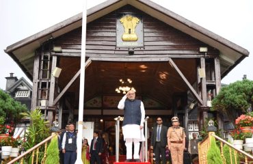 Vice President Shri C. P. Radhakrishnan was accorded a guard of honour along with a traditional welcome upon his arrival at Lok Bhavan, Meghalaya on 07.09.2026