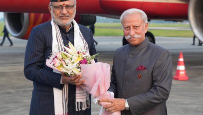 Vice President Shri C. P. Radhakrishnan arrived at Donyi Polo Airport, Itanagar, on 08.09.2026 and was warmly received by Lt. Gen. (Retd.) Kaiwalya Trivikram Parnaik, Governor of Arunachal Pradesh; Shri Pema Khandu, Chief Minister; Shri Chowna Mein, Deputy Chief Minister; and other dignitaries.