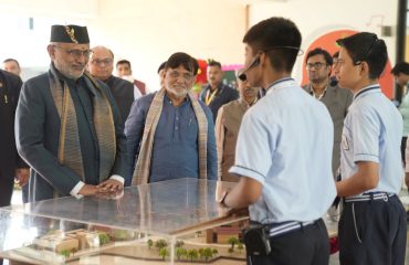 Vice-President Shri C. P. Radhakrishnan visited and interacted with students at Swami Vivekananda Vidya Mandir, Silvassa, on 11.09.2026