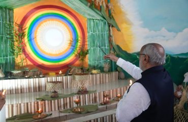 Vice-President Shri C. P. Radhakrishnan visited Nyedar Namlo, a sacred place of worship associated with the indigenous Donyi-Polo faith of the Nyishi community, in Itanagar on 09.09.2026