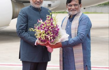 Vice-President Shri C. P. Radhakrishnan arrived at Namo Airport, Daman, on his maiden visit to the Union Territory of Dadra and Nagar Haveli and Daman and Diu , on 11.09.2026. He was warmly received by Shri Praful Patel, Administrator of the Union Territory, and accorded a Guard of Honour.
