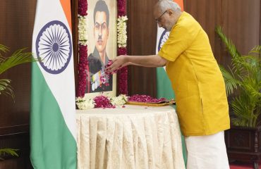 Vice-President Shri C. P. Radhakrishnan paid floral tribute to Thiyagi Immanuel Sekaran on his death anniversary . (11.09.2026)