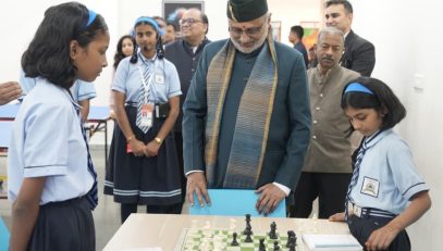 Vice-President Shri C. P. Radhakrishnan visited and interacted with students at Swami Vivekananda Vidya Mandir, Silvassa, on 11.09.2026