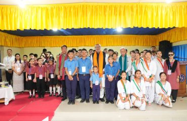 Vice-President Shri C. P. Radhakrishnan visited the Donyi-Polo Mission School for the Hearing, Visually and Intellectually Impaired at Chimpu, Itanagar on 09.09.2026
