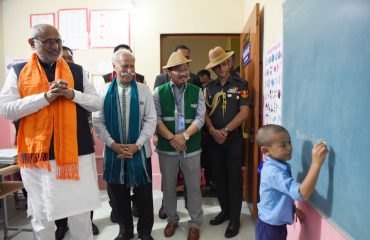 Vice-President Shri C. P. Radhakrishnan visited the Donyi-Polo Mission School for the Hearing, Visually and Intellectually Impaired at Chimpu, Itanagar on 09.09.2026
