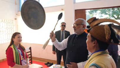 Vice-President Shri C. P. Radhakrishnan visited Nyedar Namlo, a sacred place of worship associated with the indigenous Donyi-Polo faith of the Nyishi community, in Itanagar on 09.09.2026