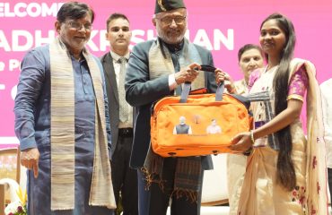 Vice-President Shri C. P. Radhakrishnan distributed toolkits to PM Vishwakarma beneficiaries and appointment certificates to newly appointed teachers at Dr. A.P.J. Abdul Kalam Government College, Silvassa on 11.09.2026