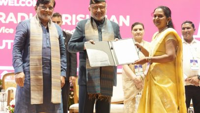 Vice-President Shri C. P. Radhakrishnan distributed toolkits to PM Vishwakarma beneficiaries and appointment certificates to newly appointed teachers at Dr. A.P.J. Abdul Kalam Government College, Silvassa on 11.09.2026