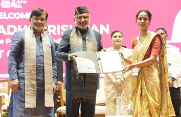 Vice-President Shri C. P. Radhakrishnan distributed toolkits to PM Vishwakarma beneficiaries and appointment certificates to newly appointed teachers at Dr. A.P.J. Abdul Kalam Government College, Silvassa on 11.09.2026