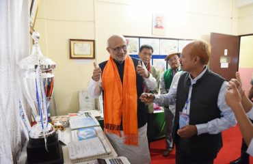 Vice-President Shri C. P. Radhakrishnan visited the Donyi-Polo Mission School for the Hearing, Visually and Intellectually Impaired at Chimpu, Itanagar on 09.09.2026