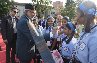 Vice-President Shri C. P. Radhakrishnan visited and interacted with students at Swami Vivekananda Vidya Mandir, Silvassa, on 11.09.2026