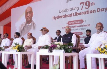 Vice-President Shri C. P. Radhakrishnan participated as Chief Guest at the 79th Hyderabad Liberation Day celebrations at Parade Ground, Secunderabad, Telangana on 17.09.2026