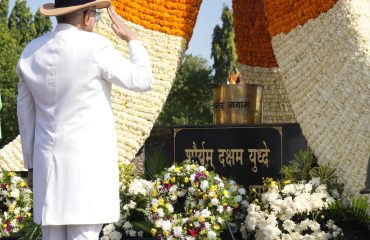 Vice-President Shri C. P. Radhakrishnan laid a wreath and paid tributes at the War Memorial, Parade Ground, Secunderabad on 17.09.2026