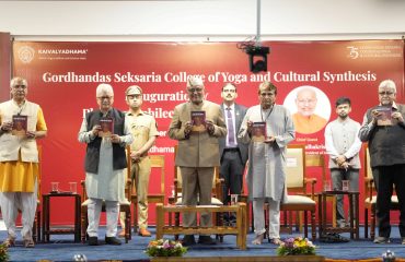 Vice President Shri C. P. Radhakrishnan addressed the Platinum Jubilee celebrations of Gordhandas Seksaria College of Yoga and Cultural Synthesis at Kaivalyadhama, Lonavala on 18.09.2026