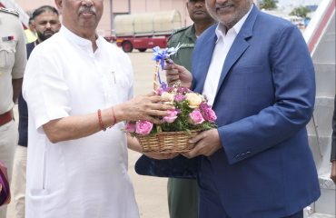 Vice President Thiru C. P. Radhakrishnan was accorded a warm welcome upon his arrival at Coimbatore International Airport on 21.09.2026