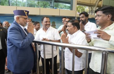 Vice President Thiru C. P. Radhakrishnan was accorded a warm welcome upon his arrival at Coimbatore International Airport on 21.09.2026