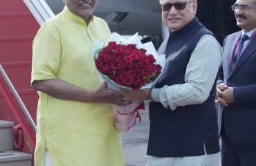 Vice President Shri C. P. Radhakrishnan arrived in Mumbai today and was warmly received at Chhatrapati Shivaji Maharaj International Airport by the Governor of Maharashtra Shri Jishnu Dev Varmaand other dignitaries on 18.09.2026