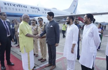 Vice President Shri C. P. Radhakrishnan arrived in Mumbai today and was warmly received at Chhatrapati Shivaji Maharaj International Airport by the Governor of Maharashtra Shri Jishnu Dev Varmaand other dignitaries on 18.09.2026
