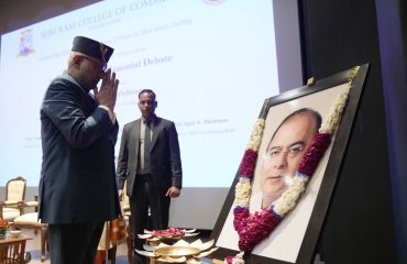 Vice-President C. P. Radhakrishnan graced the Award Ceremony of the 3rd Shri Arun Jaitley Memorial Debate at Shri Ram College of Commerce, University of Delhi on 25.09.2026