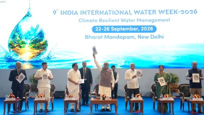 Vice-President Shri C. P. Radhakrishnan inaugurated the 9th India International Water Week 2026 at Bharat Mandapam, New Delhi on 22.09.2026