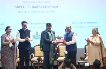 Vice-President C. P. Radhakrishnan graced the Award Ceremony of the 3rd Shri Arun Jaitley Memorial Debate at Shri Ram College of Commerce, University of Delhi on 25.09.2026