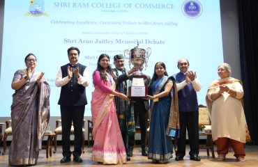 Vice-President C. P. Radhakrishnan graced the Award Ceremony of the 3rd Shri Arun Jaitley Memorial Debate at Shri Ram College of Commerce, University of Delhi on 25.09.2026