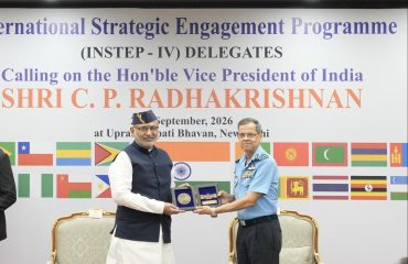 Vice President Shri C. P. Radhakrishnan addressed the 4th edition of the International Strategic Engagement Programme (IN-STEP) at Uprashtrapati Bhawan on 25.09.2026
