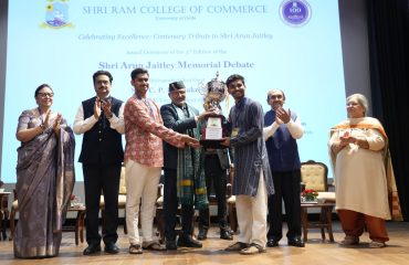 Vice-President C. P. Radhakrishnan graced the Award Ceremony of the 3rd Shri Arun Jaitley Memorial Debate at Shri Ram College of Commerce, University of Delhi on 25.09.2026