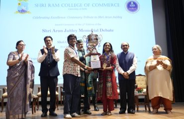 Vice-President C. P. Radhakrishnan graced the Award Ceremony of the 3rd Shri Arun Jaitley Memorial Debate at Shri Ram College of Commerce, University of Delhi on 25.09.2026