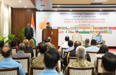 Vice President Shri C. P. Radhakrishnan addressed the 4th edition of the International Strategic Engagement Programme (IN-STEP) at Uprashtrapati Bhawan on 25.09.2026