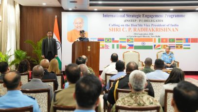Vice President Shri C. P. Radhakrishnan addressed the 4th edition of the International Strategic Engagement Programme (IN-STEP) at Uprashtrapati Bhawan on 25.09.2026