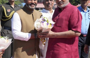Vice President Shri C. P. Radhakrishnan arrived in Thiruvananthapuram for a one-day visit to Keralam on 27.09.2026