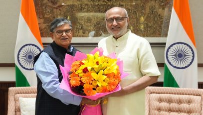 Governor of Punjab and Administrator of UT of Chandigarh Shri Gulab Chand Kataria called on Vice President Shri C. P. Radhakrishnan at Uprashtrapati Bhavan on 29.09.2026