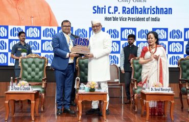 Vice-President Shri C. P. Radhakrishnan graced the 58th Foundation Day celebrations of the Institute of Company Secretaries of India (ICSI) at Bharat Mandapam, New Delhi on 04.10.2026