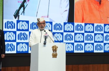 Vice-President Shri C. P. Radhakrishnan graced the 58th Foundation Day celebrations of the Institute of Company Secretaries of India (ICSI) at Bharat Mandapam, New Delhi on 04.10.2026
