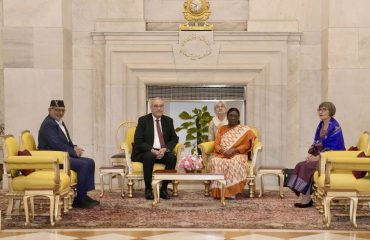 Vice President Shri C. P. Radhakrishnan attended the banquet hosted by Hon’ble President Smt. Droupadi Murmu in honour of the President of the Swiss Confederation, H.E. Mr. Guy Parmelin at Rashtrapati Bhavan on 05.10.2026