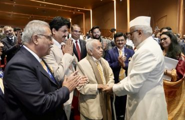 Vice-President Shri C. P. Radhakrishnan graced the 58th Foundation Day celebrations of the Institute of Company Secretaries of India (ICSI) at Bharat Mandapam, New Delhi on 04.10.2026