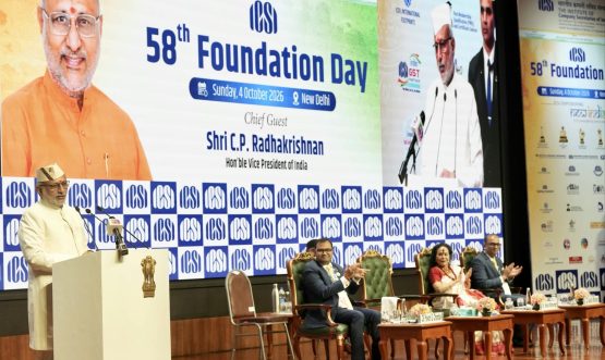 Vice-President Shri C. P. Radhakrishnan graced the 58th Foundation Day celebrations of the Institute of Company Secretaries of India (ICSI) at Bharat Mandapam, New Delhi on 04.10.2026