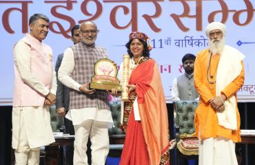 Vice-President Shri C. P. Radhakrishnan attended the 11th Sant Eshwar Samman-2026 in New Delhi as Chief Guest and presented the Sant Eshwar Seva Samman on 02.10.2026
